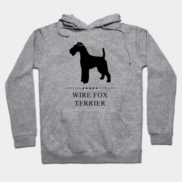 Wire Fox Terrier Black Silhouette Hoodie by millersye